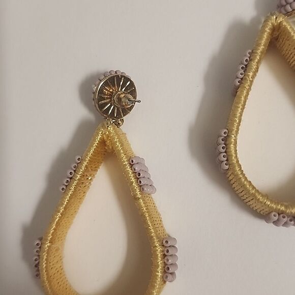 Target Purple Beaded Statement Earrings - Picture 3 of 5